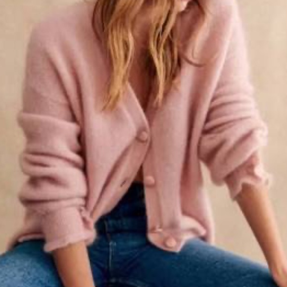 Sezane Mia Cardigan (XS) Soft Pink - Picture 2 of 9